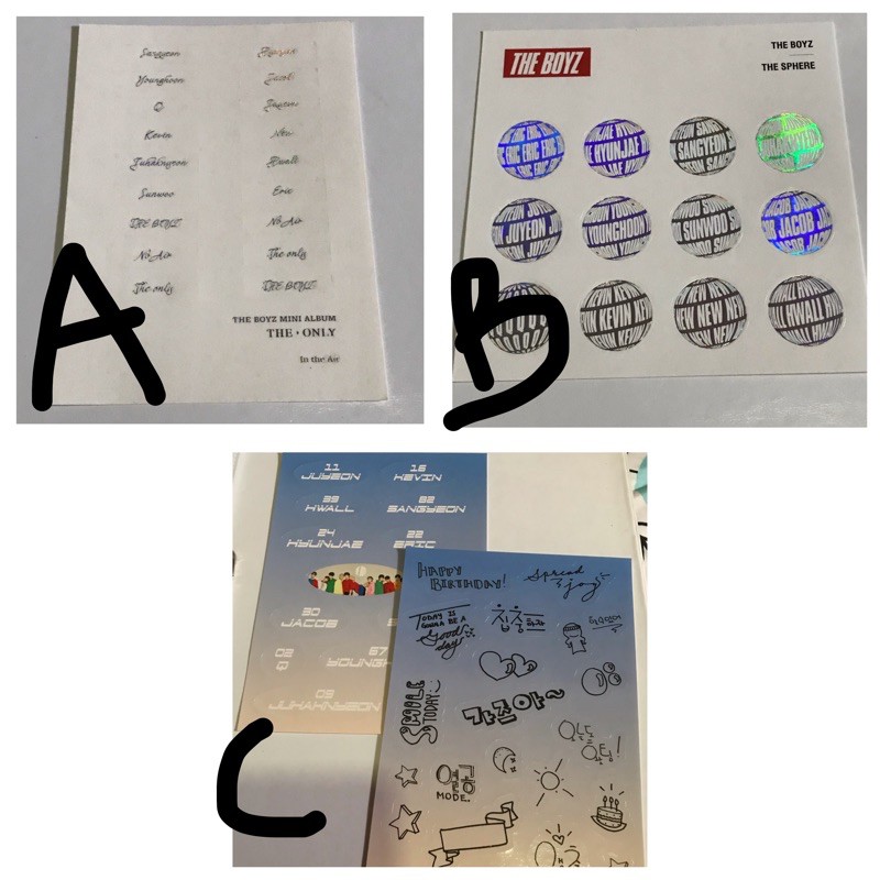 sticker album THE BOYZ