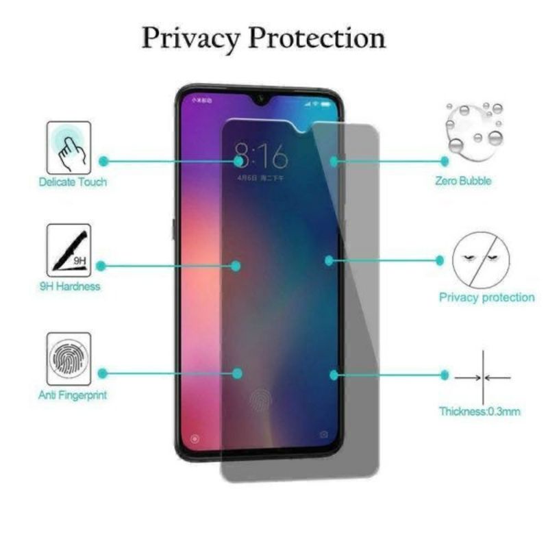 Tempered Glass Anti Spy Infinix Hot 8 Hot 9 Hot 9 Play Hot 9 Pro Hot 10s Hot 10T Hot 10 Play Hot 11 Hot 11S Hot 11 Play Hot 12i Hot 12 Hot 12 Play Hot 20 5G Hot 20i Anti Gores Anti Spy Privacy Full Layar