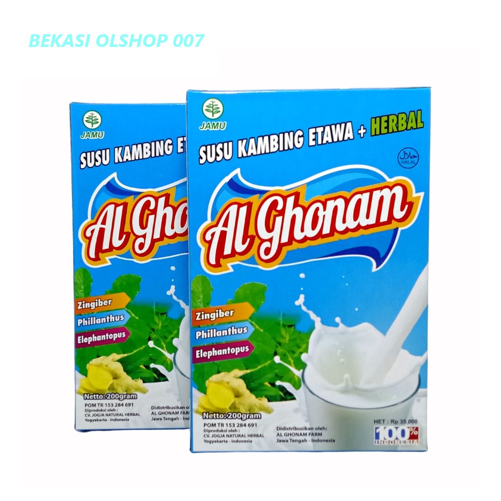 

AL GHONAM SUSU KAMBING ETAWA BUBUK plus Herbal || Alghonam Grade A Herbal