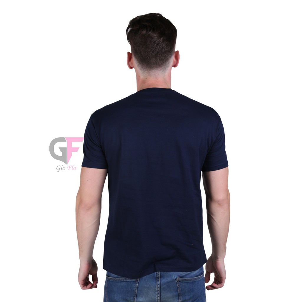 GIOFLO Tshirt Santai Kaos Keren Pria Oneck Biru Dongker / PLS 30