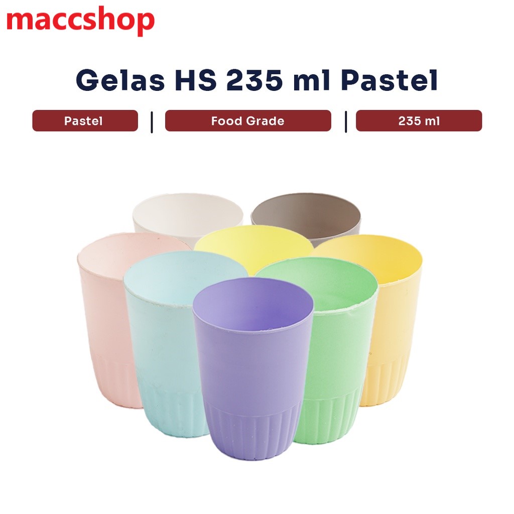 GELAS MINUM TEH KOPI PLASTIK MURAH 235ML