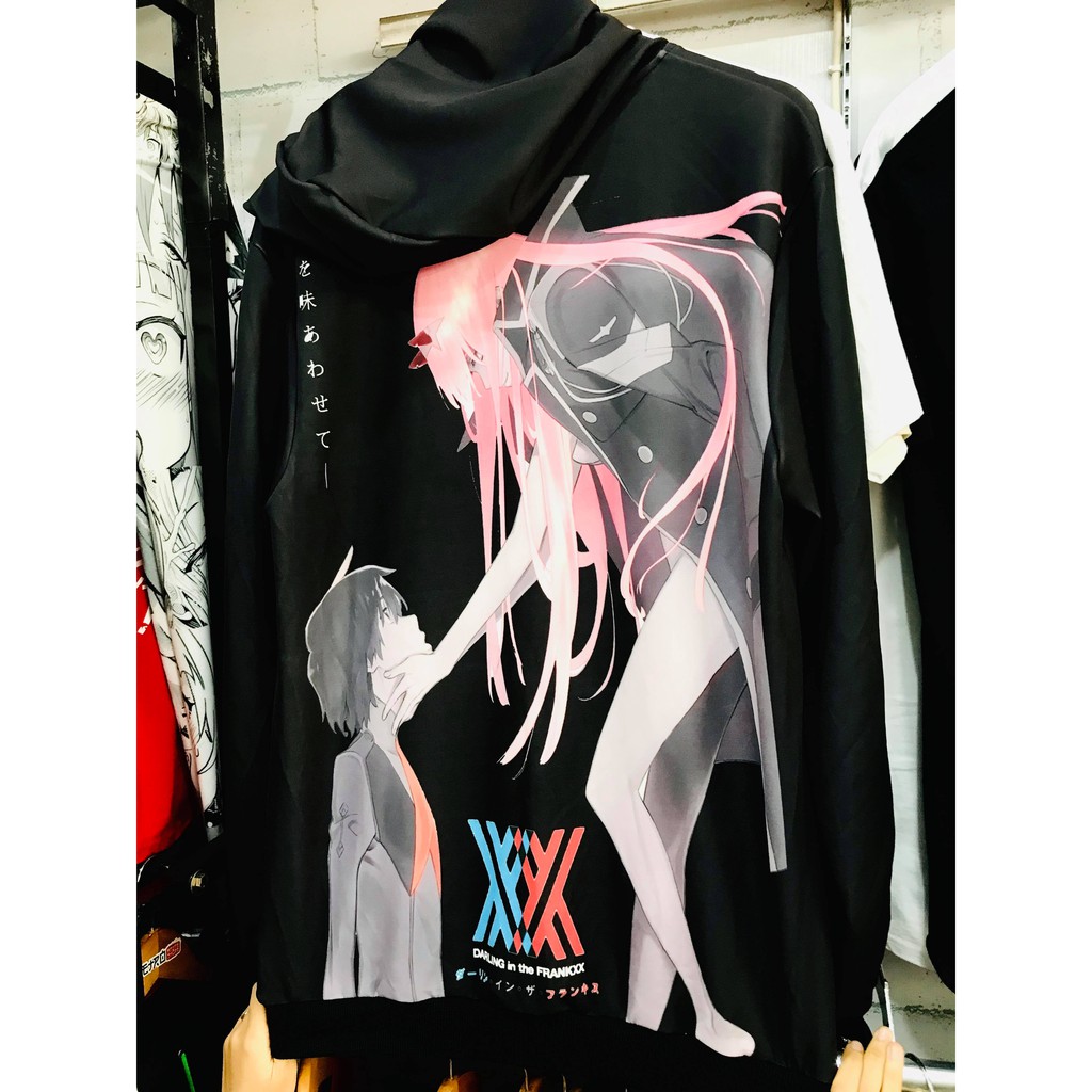 Sweater Zero Two Darling in The Franxx Black Adidas Poly