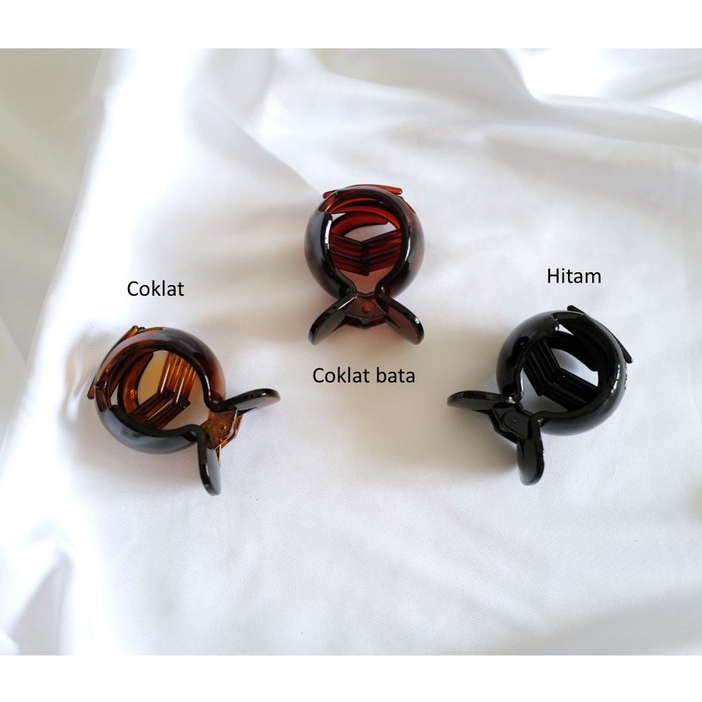Jedai Ikan 5cm Jepit Rambut Salon Cakar Hitam Coklat Merah Bata Wanita Aksesoris Korea Hair Claw