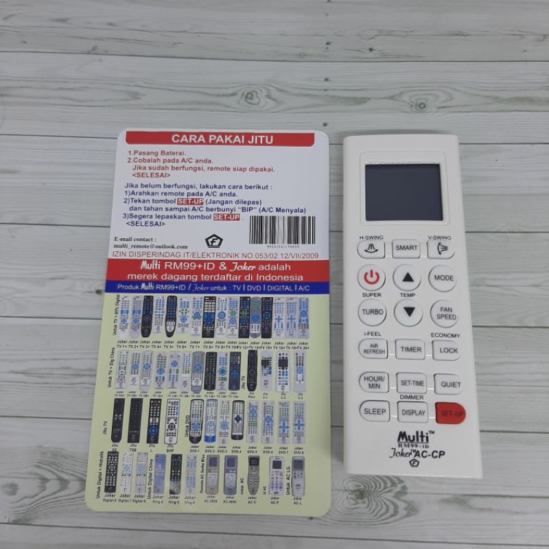 REMOTE MULTI REMOTE REMOT AC INVERTER ECONAVI 4543 01720 ORIGINAL