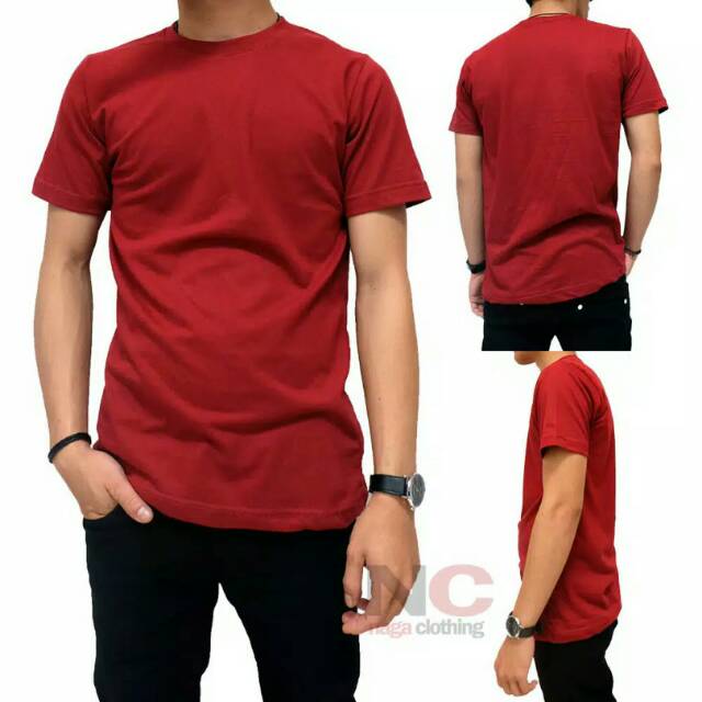 PROMO!! Murah Kaos Polos Kerah O Cotton Combed 30s TERLARIS