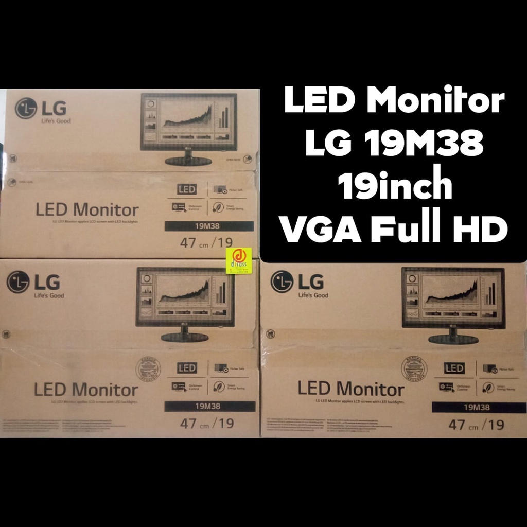 MONITOR LED LG 19M38 19INCH -VGA OUTPUT for PC - DISASS JOGJA
