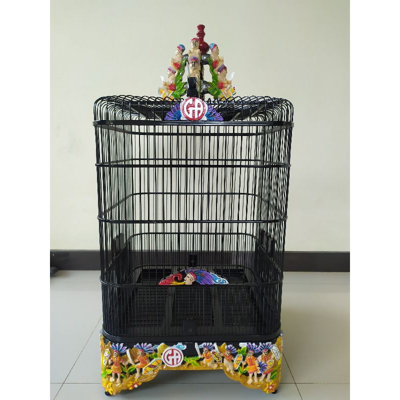 sangkar ukir murai borneo motif orang dayak BISA CUSTOM