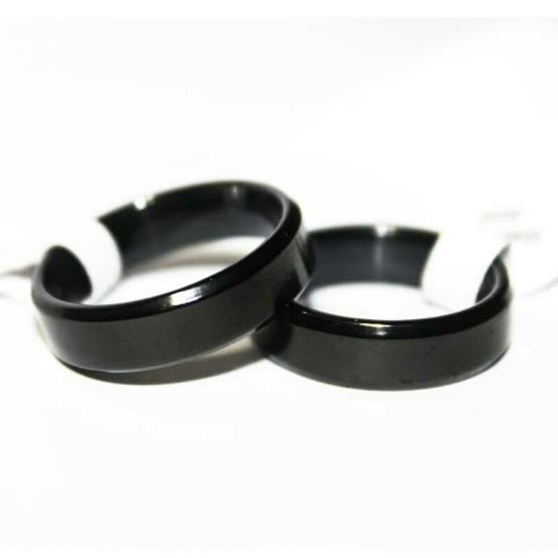 cincin couple hitam polos
