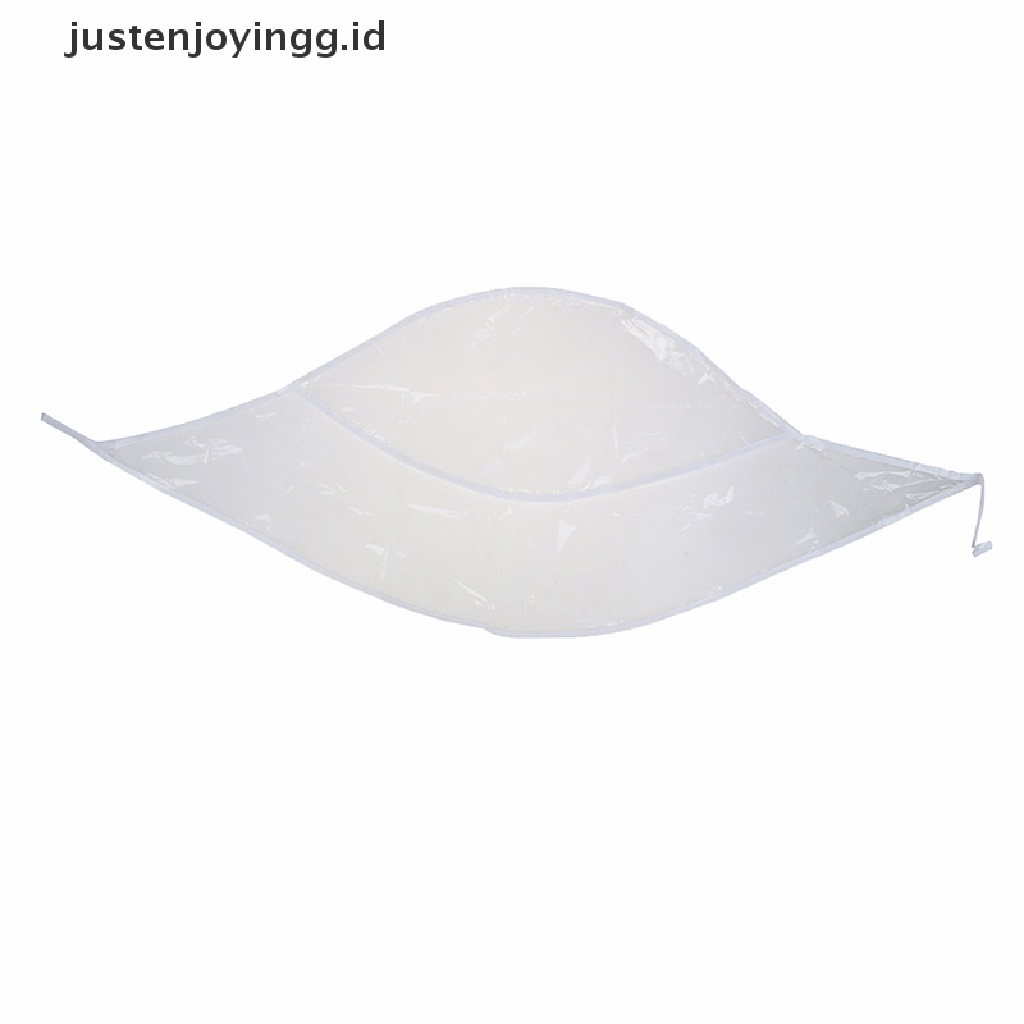 1pc Topi Bonnet Pelindung Bahan Plastik Bening