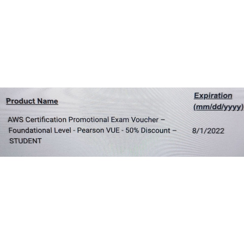 AWS foundation exam voucher