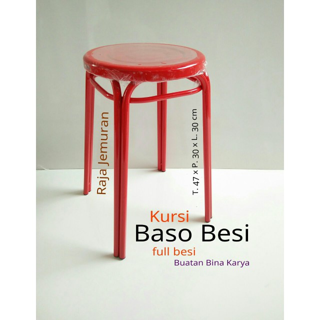 Kursi Baso Besi Bina Karya - Merah