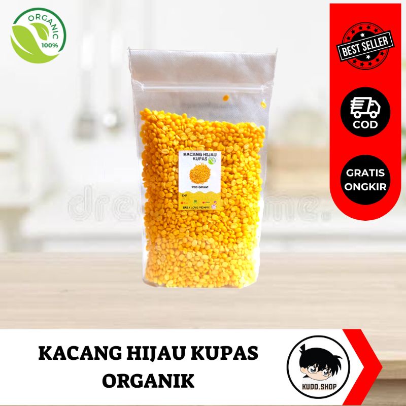 

250 gr Kacang hijau kupas organik
