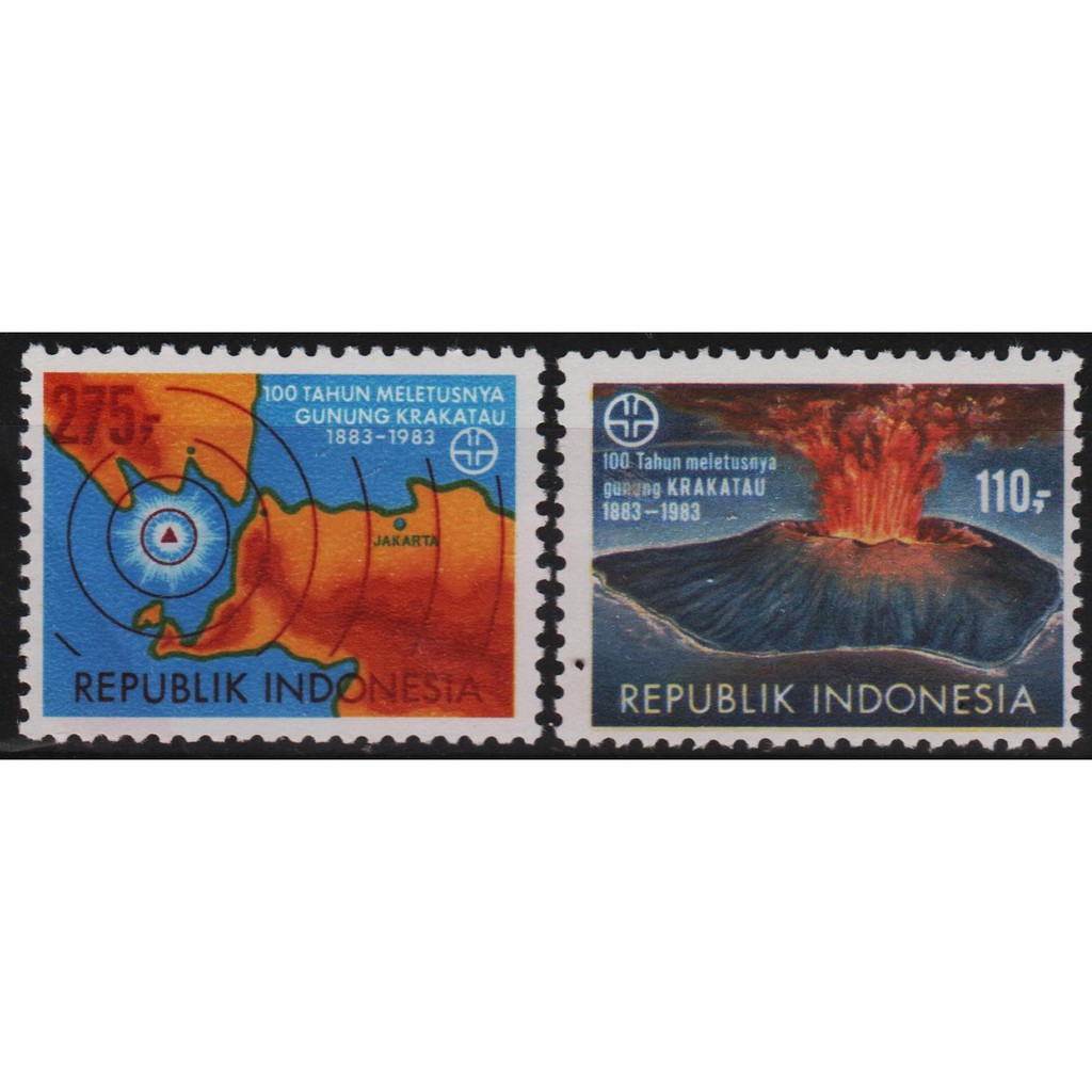 

Perangko Filateli #N21 - Indonesia MNH 2v 26.08.1983 Krakatau Eruption Centenary