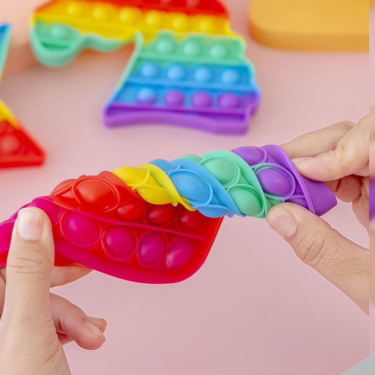 ✅COD FREEONG POP IT RAINBOW FIDGET TOY PUSH BUBBLE UNICORN LOVE KOTAK MAINAN VIRAL PENGHILANG STRESS-1