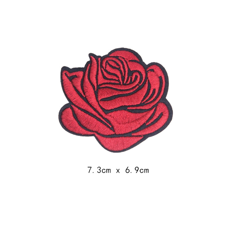 2pcs Patch Bordir Bunga Mawar Merah Untuk Aplikasi Pakaian Dengan Jahit Setrika Shopee Indonesia