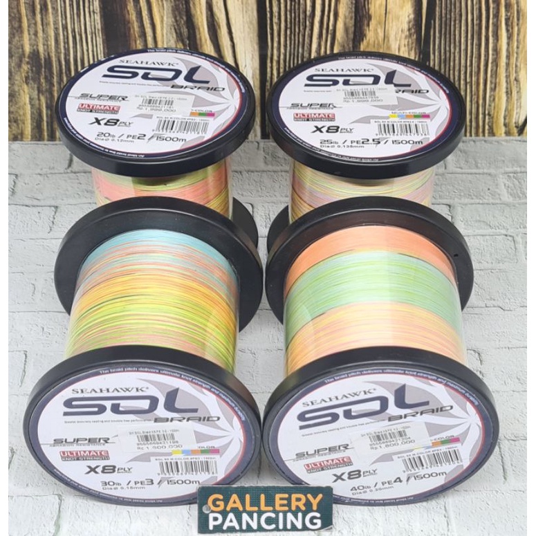 Senar PE Seahawk Sol Braid X8 - 1500m Multi Color