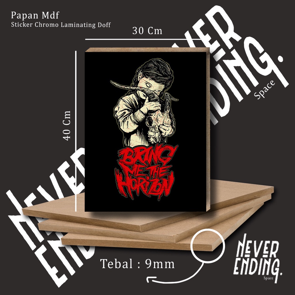 Poster Band Kayu Hiasan Dinding Band Walldecor Band Poster Kayu Pajangan Dinding Bmth K13| Mdf40x30