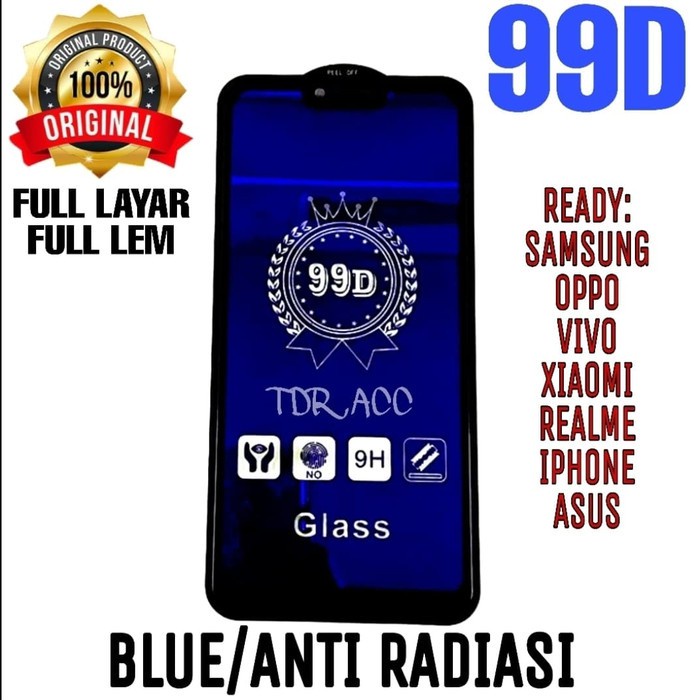 10D Anti Blue Anti Radiasi Full Cover - Tempered Glass Realme C35 C25 C33 C25s C25y C30s C21 C21y C1 C2 C3 C11 C12 C15 C17 C20 C11 2021 C31 C30 C55 Nfc C53