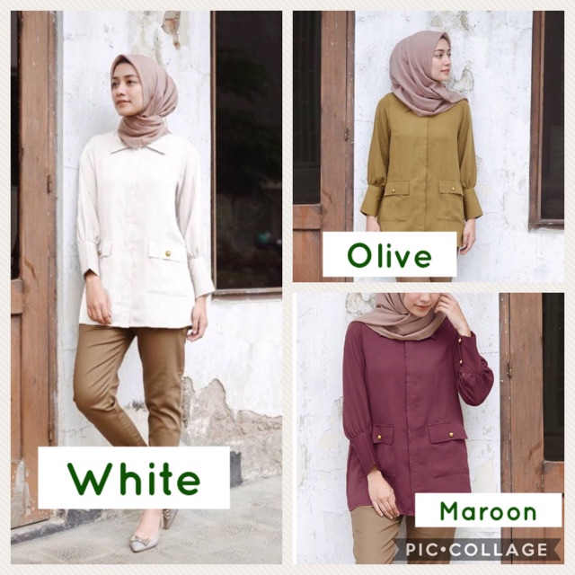 VIVI BLOUSE VANILLA HIJAB / VIVY BLOUSE VANILLA