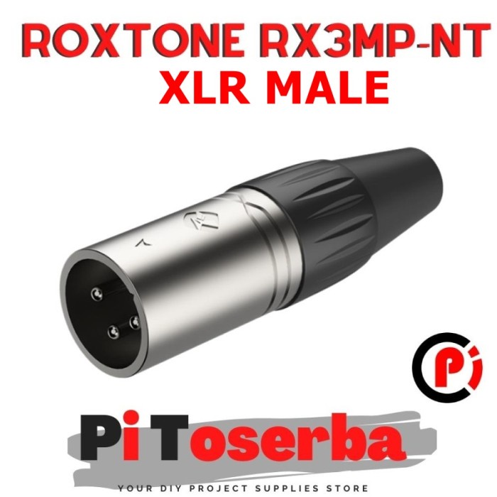 ROXTONE RX3MP-NT Jack Canon XLR Plug Male Soket Jantan