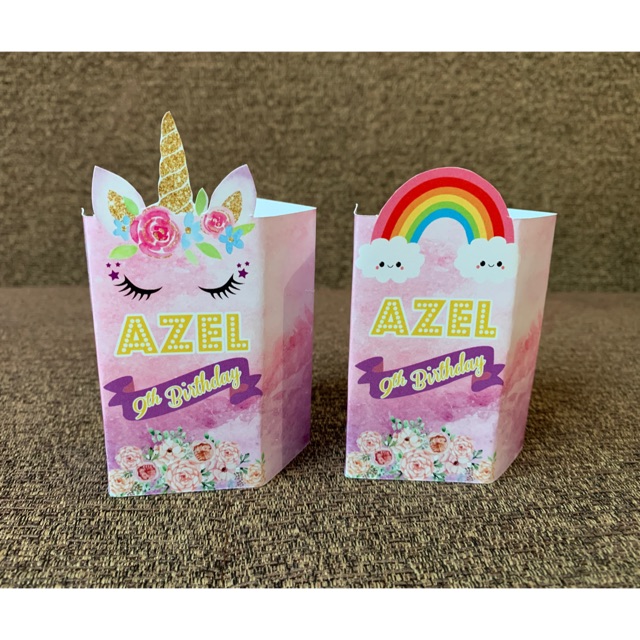 Label susu 125 ml / Printable susu 125 ml Unicorn