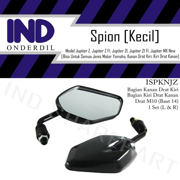 Spion-Sepion-Kaca-Mirror-Cermin Mini-Kecil Kiri-Kanan Set Yamaha Jupiter Z FI-F1 & Mio-J-M3-Z-S &