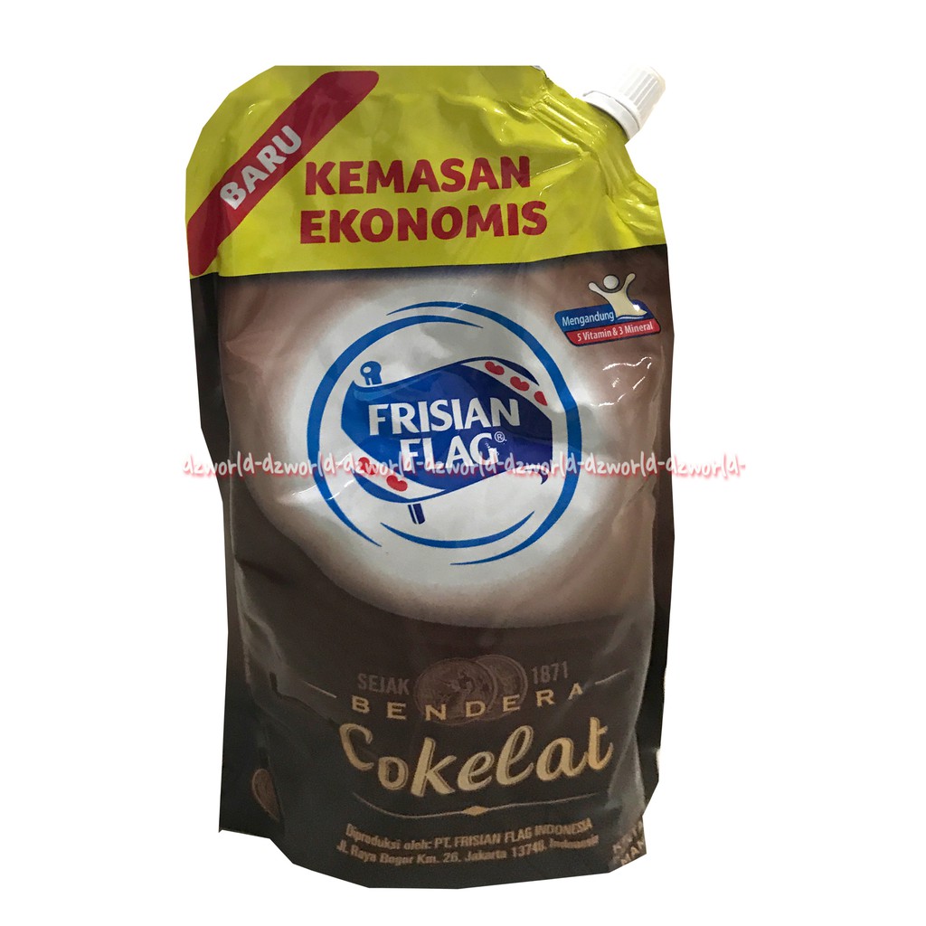 Frisian Flag Rasa Coklat Susu Bendera 560gr Susu Kental Manis Tube Kemesan Ekonomis