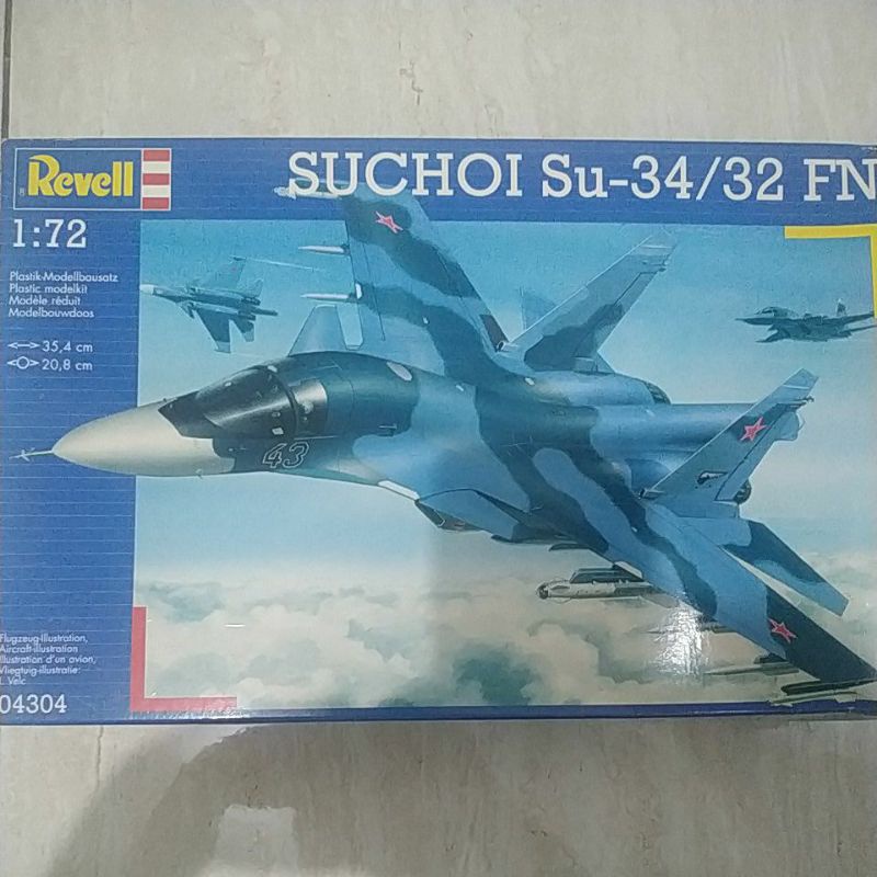 pesawat suchoi su-34 / 32 fn 1/72 model kit revell