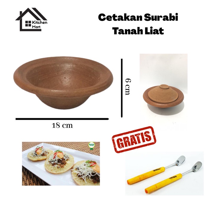 Cetakan Serabi Tanah Liat Cetakan Serabi Tanah Merah