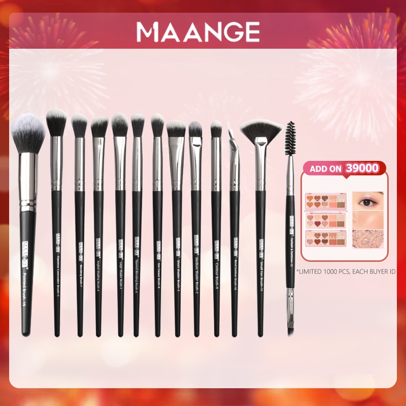 MAANGE 13Pcs Cosmetic Professional Makeup Brush Soft Smooth Makeup Brush Set for Beauty Tools Makeup Accessories