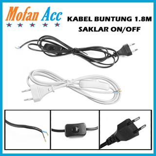 Jual Kabel Saklar ON OFF Sambungan Colokan panjang 1.8M Steker Buntung ...
