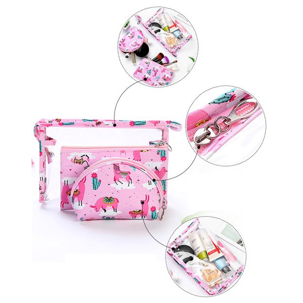 Igrosir Korean 3in1 beauty / cosmetic / Pouch / toiletries / multi-purpose bag / Tas Kosmetik