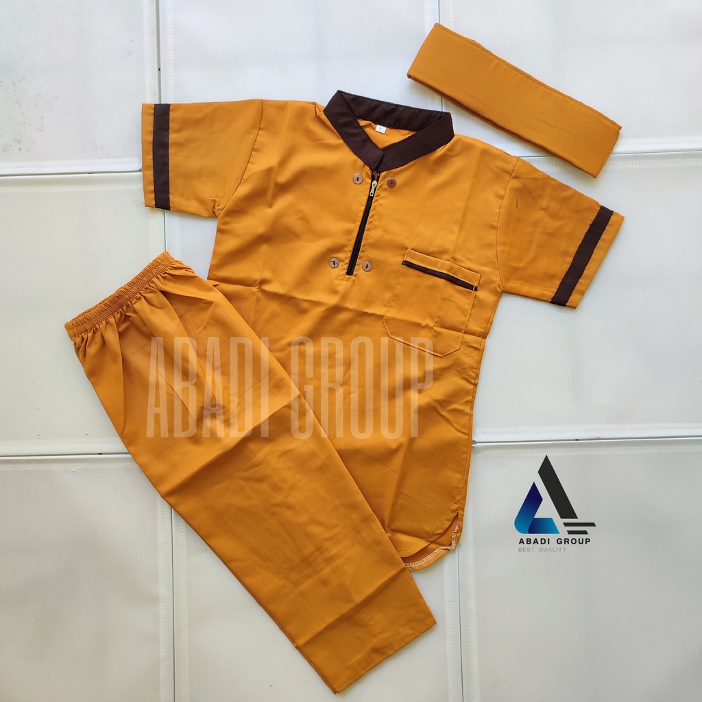 STELAN KOKO KURTA ANAK LAKI LENGAN PENDEK USIA 1-12 TAHUN