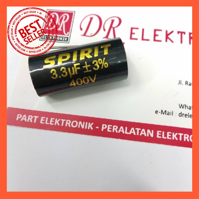 Kapasitor nonpolar bagus Spirit 33uf 3.3uf 33 uf mikro 400v 400 volt