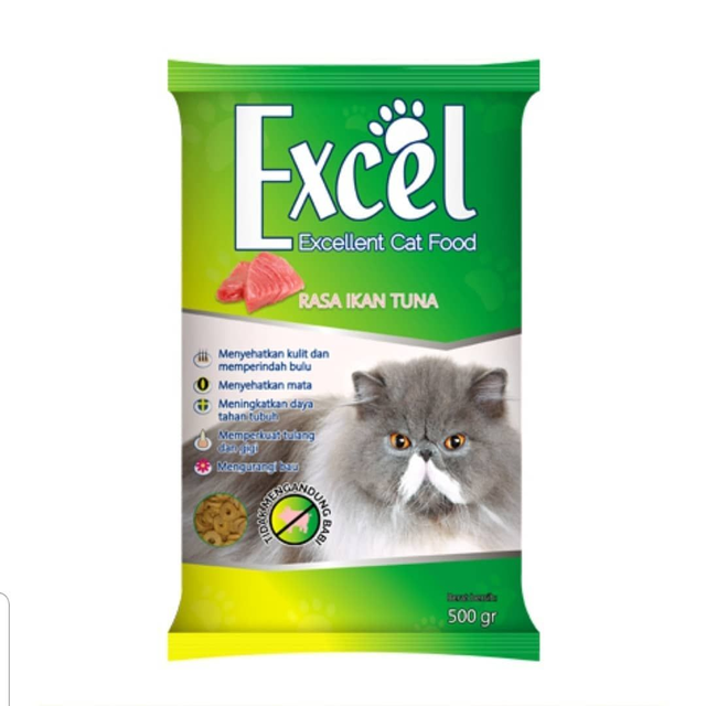  Makanan Kucing Excel  Cat Tuna 500gr Food Dry Ikan Donat 