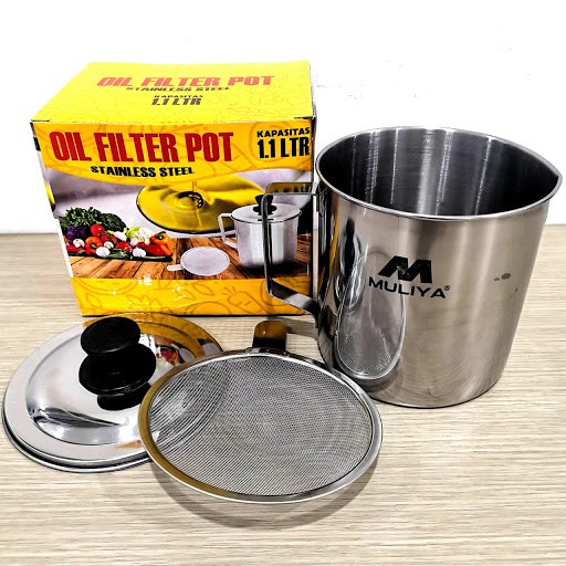 Saringan Minyak  - OIL POT Muliya OP-12 Stainless Steel