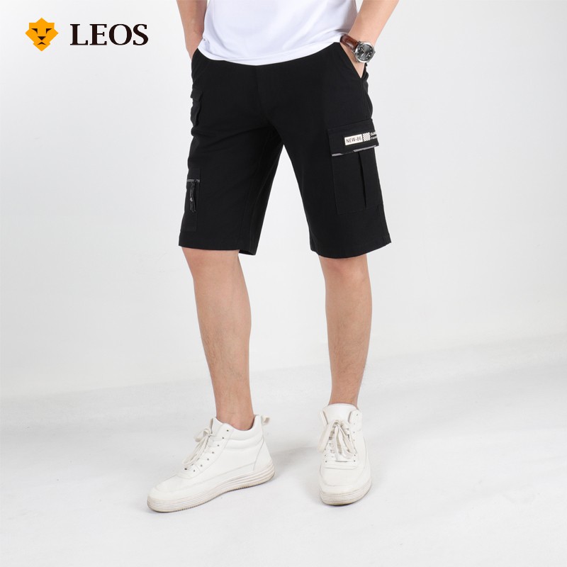 

LEOS Celana Pendek Cargo Casual Pria - Hitam (COD)