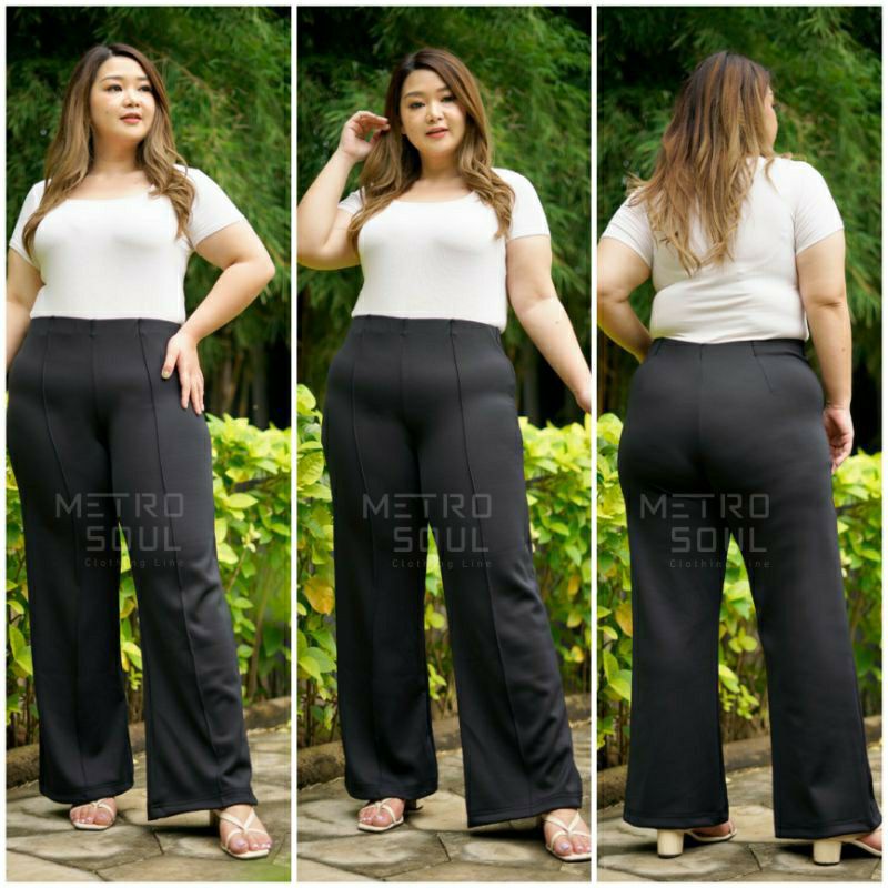 Muat BB 95 kg | Celana Kulot Highwaist JUMBO BIGSIZZ Wanita Scuba Premium