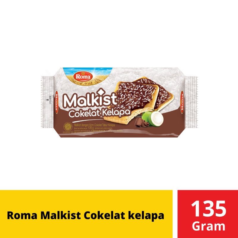 

Roma Malkist Cokelat Kelapa 135Gr