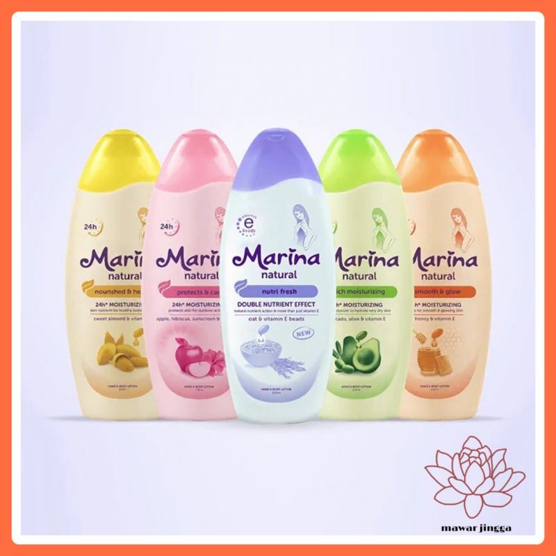 Hand body lotion marina 190ml NATURAL-100% ORI