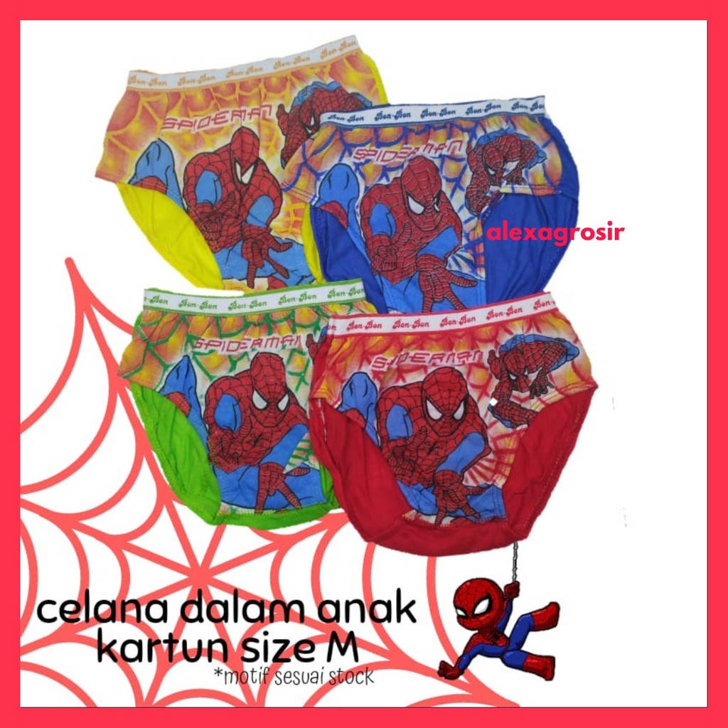 Celana dalam anak 2-3 Tahun Size M BonBon KARET LABA-LABA / cd anak KARET