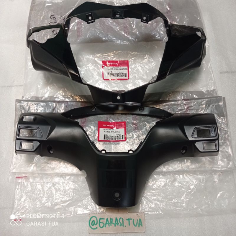 Totok Batok Cover Lampu Set Depan Belakang Hitam Supra x 125 Batman 2007 - 2013 AHM 53205 KVL N00FMB