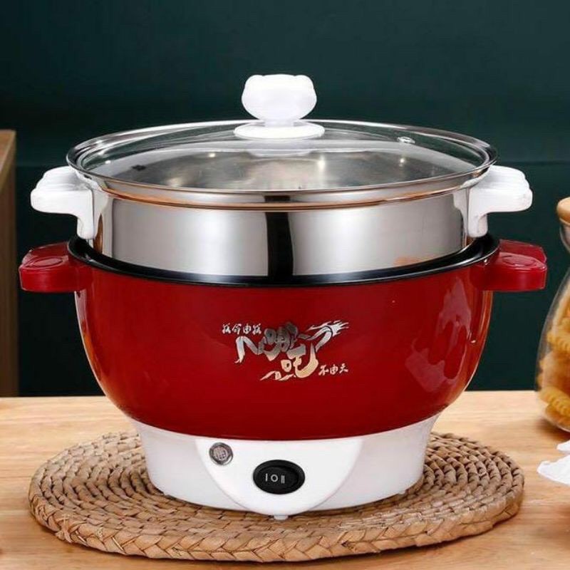 Panci Listrik 2.2 Liter Serbaguna / Frying Pan Multi Function High Quality /FREE Kukusan DC88