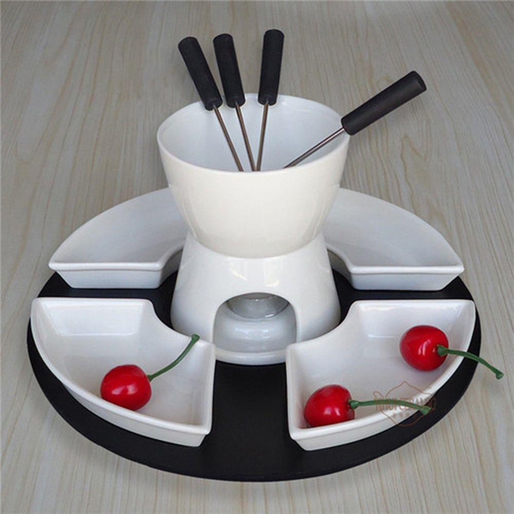 TOP Pot Putih Set Garpu Fondue