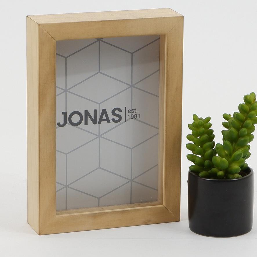 ⅍ JONAS Bingkai 4R 3D Kayu Natural Coklat - Frame Foto SB01 ♣
