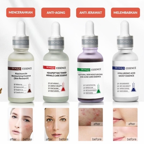BIOAQUA - Serum Wajah Niacinamide Essence , Acne Care Essence , Hyaluronic Acid Original 30ml