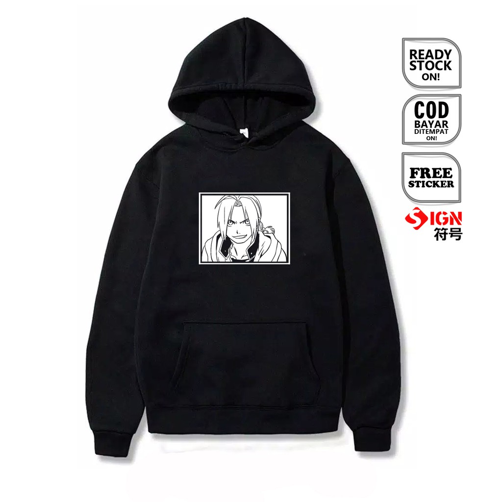 HOODIE FULLMETAL ALCHEMIST EDWARD ELRIC BROTHERHOOD EDOWADO ERURIKKU HAGANE NO RENKINJUTSUSHI ANIME