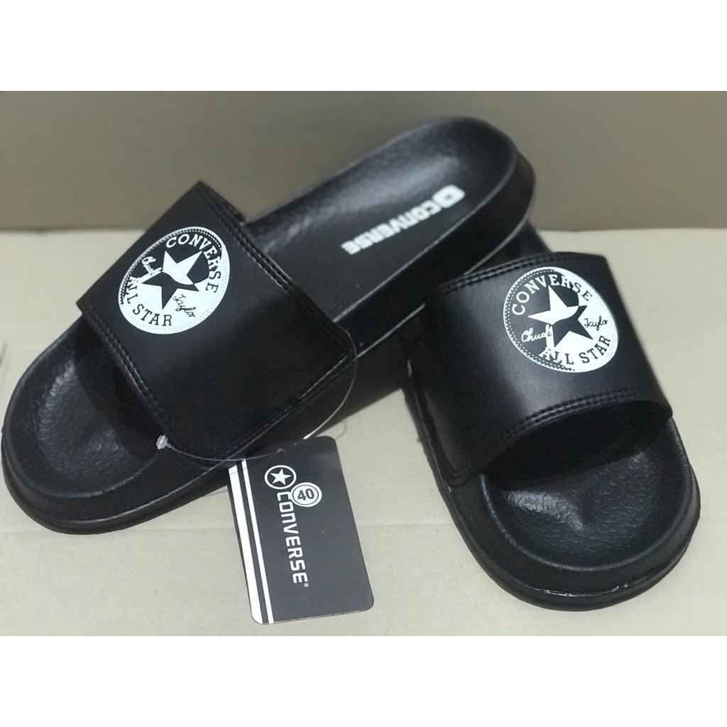 Sandal converse all star black premium  sandal converse pria wanita casual slide