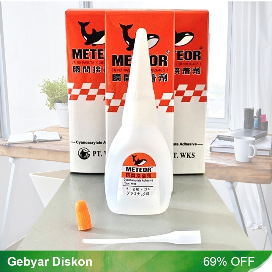 Lem Korea Tetes Cair Meteor Kayu Akrilik Besi Kulit Kuat Super Superglue Instant Glue Excellent - Padasamah