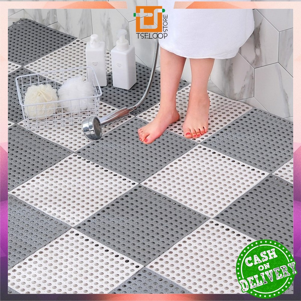 Foto OFM-C236 Karpet Kamar Mandi Anti Licin 30x30CM / Keset Lantai Anti Slip Polkadot Dapur Mat Non-Slip